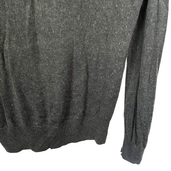 Jacob Holston Mens Silk Cashmere Blend Dark Gray Cardigan Sweater Preppy sz M - Picture 11 of 16